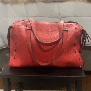 ⭐️ BRAND NEW NEVER USED! Red Stud Detailed Satchel
